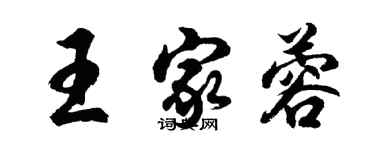 胡問遂王家蓉行書個性簽名怎么寫