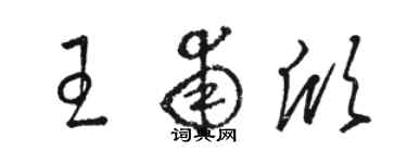 駱恆光王甫欣草書個性簽名怎么寫