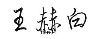 駱恆光王赫白行書個性簽名怎么寫
