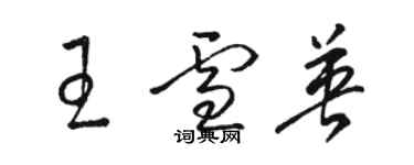 駱恆光王雪英草書個性簽名怎么寫