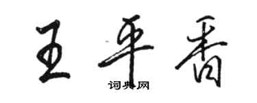 駱恆光王平香行書個性簽名怎么寫