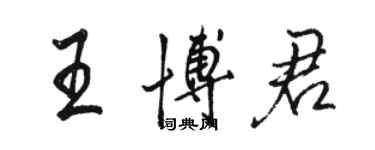 駱恆光王博君行書個性簽名怎么寫