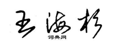 朱錫榮王海杉草書個性簽名怎么寫