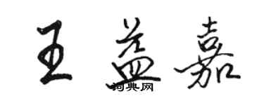 駱恆光王益嘉行書個性簽名怎么寫