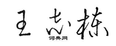 駱恆光王志棟草書個性簽名怎么寫