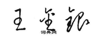 駱恆光王金銀草書個性簽名怎么寫