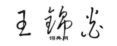 駱恆光王錦炎草書個性簽名怎么寫