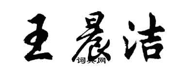 胡問遂王晨潔行書個性簽名怎么寫