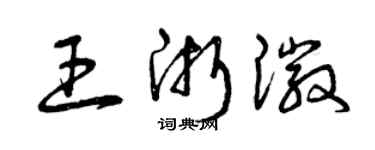 曾慶福王浙徽草書個性簽名怎么寫