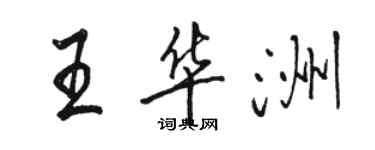 駱恆光王華洲行書個性簽名怎么寫