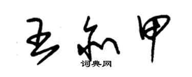 朱錫榮王亦甲草書個性簽名怎么寫