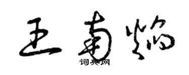 曾慶福王南焰草書個性簽名怎么寫