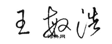 駱恆光王敏浩草書個性簽名怎么寫