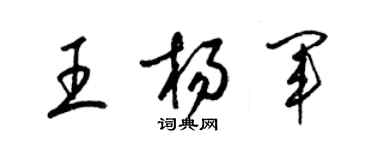 梁錦英王楊軍草書個性簽名怎么寫