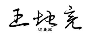 曾慶福王地亮草書個性簽名怎么寫