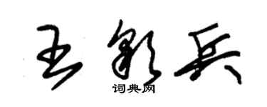 朱錫榮王彩兵草書個性簽名怎么寫