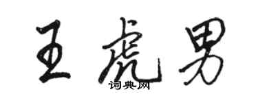 駱恆光王虎男行書個性簽名怎么寫