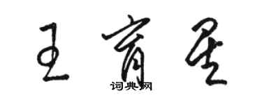 駱恆光王育星草書個性簽名怎么寫