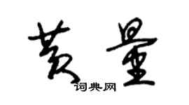 朱錫榮黃量草書個性簽名怎么寫