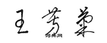 駱恆光王芳菊草書個性簽名怎么寫