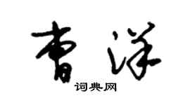 朱錫榮曹洋草書個性簽名怎么寫