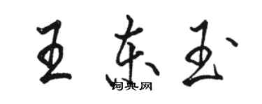 駱恆光王東玉行書個性簽名怎么寫