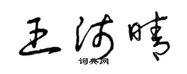 曾慶福王沛晴草書個性簽名怎么寫