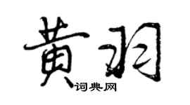 曾慶福黃羽行書個性簽名怎么寫