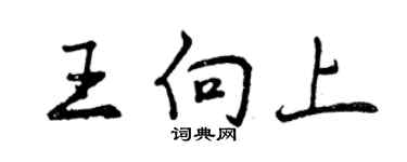 曾慶福王向上行書個性簽名怎么寫