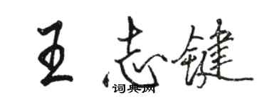 駱恆光王志鍵行書個性簽名怎么寫