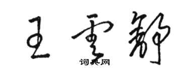 駱恆光王雲舒草書個性簽名怎么寫