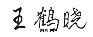 駱恆光王鶴曉行書個性簽名怎么寫