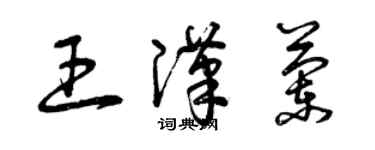 曾慶福王漢蘭草書個性簽名怎么寫