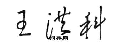駱恆光王洪科草書個性簽名怎么寫