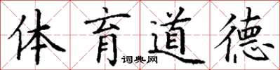 丁謙體育道德楷書怎么寫