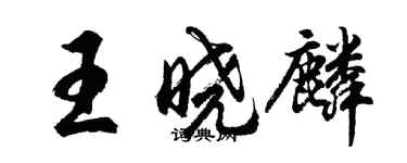 胡問遂王曉麟行書個性簽名怎么寫