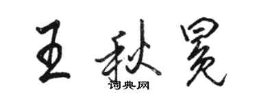駱恆光王秋冕行書個性簽名怎么寫