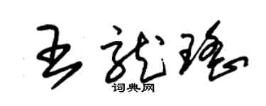 朱錫榮王龍瑤草書個性簽名怎么寫