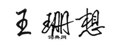 駱恆光王珊想行書個性簽名怎么寫