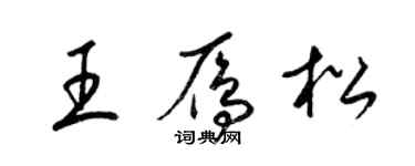 梁錦英王雁松草書個性簽名怎么寫