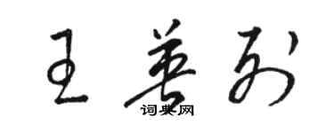 駱恆光王英列草書個性簽名怎么寫