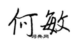 王正良何敏行書個性簽名怎么寫