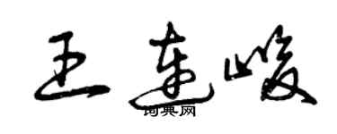 曾慶福王連峻草書個性簽名怎么寫
