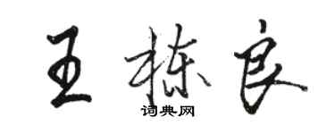 駱恆光王棟良行書個性簽名怎么寫