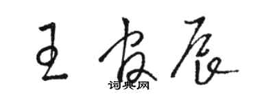 駱恆光王官辰草書個性簽名怎么寫