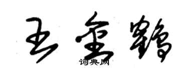 朱錫榮王金鶴草書個性簽名怎么寫