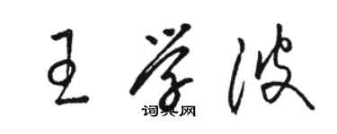 駱恆光王學波草書個性簽名怎么寫