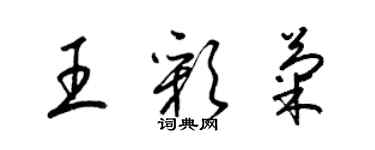 梁錦英王彩菊草書個性簽名怎么寫