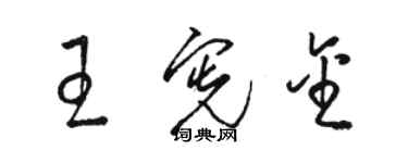 駱恆光王憲金草書個性簽名怎么寫