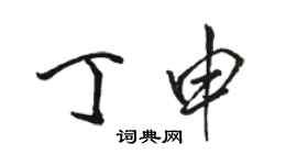 駱恆光丁申行書個性簽名怎么寫